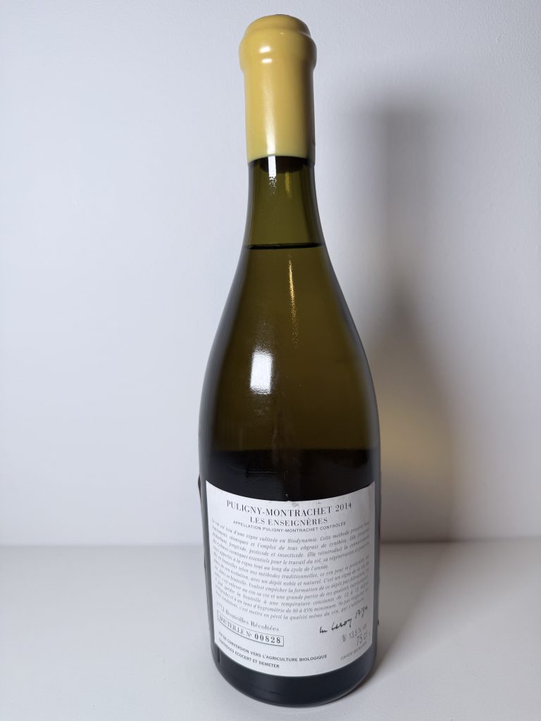Puligny-Montrachet Les Enseignères 2014 Domaine d’Auvenay