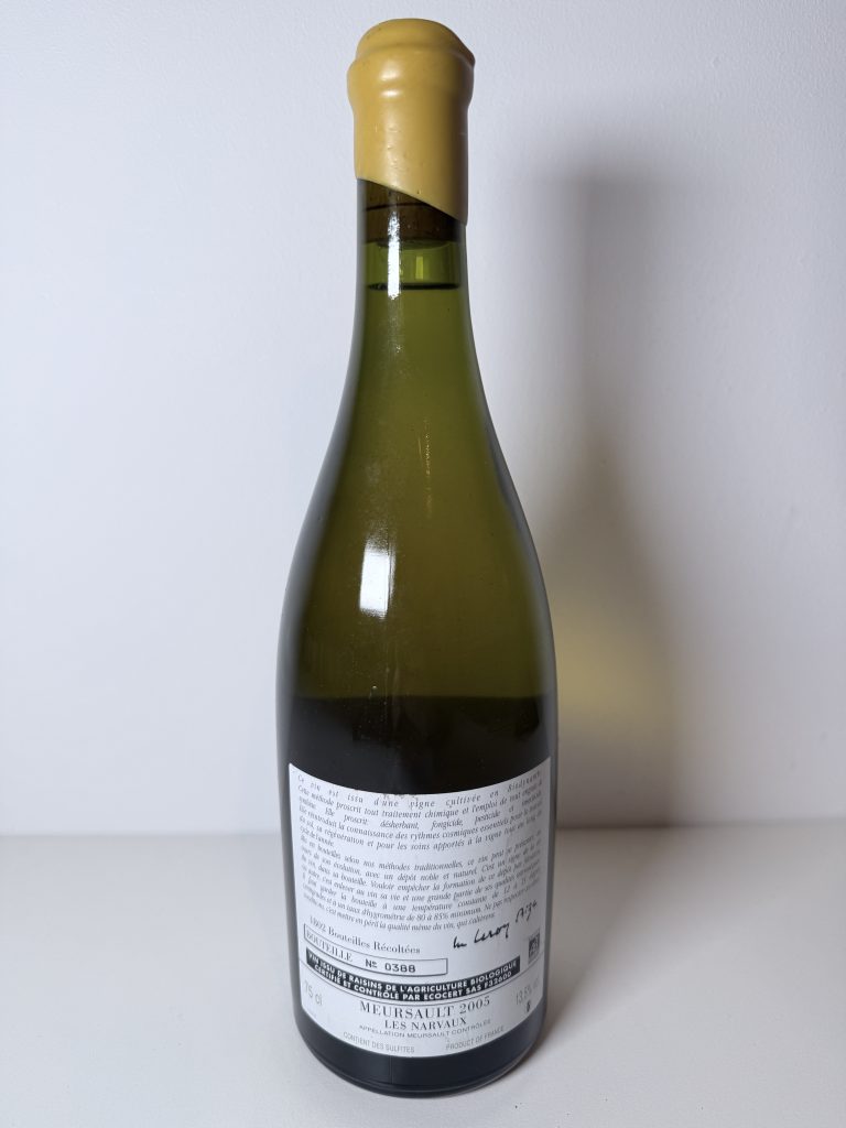 Meursault Les Narvaux 2005 Domaine d’Auvenay
