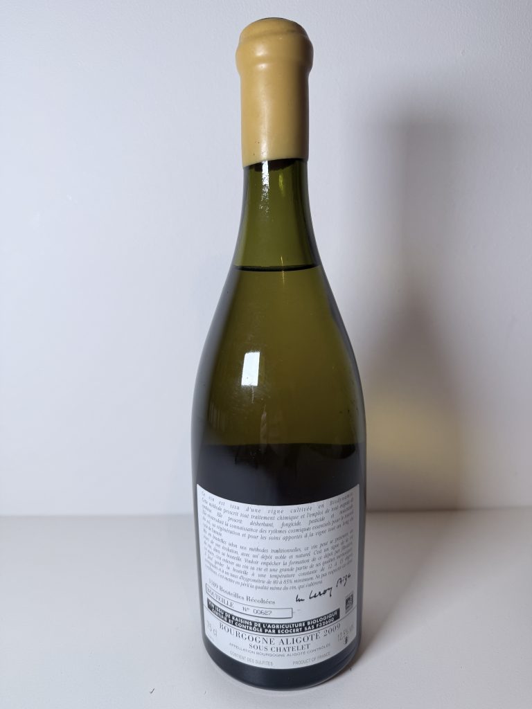 Bourgogne Aligoté Sous Châtelet 2009 Domaine d’Auvenay