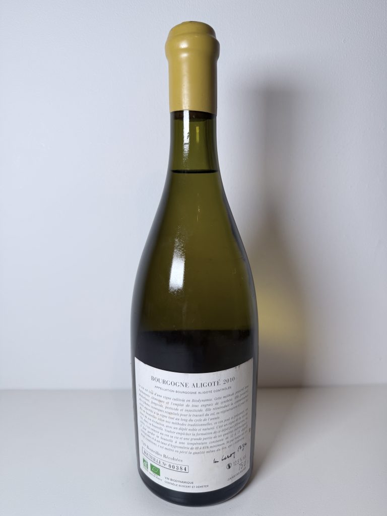 Bourgogne Aligoté Sous Châtelet 2010 Domaine d’Auvenay​