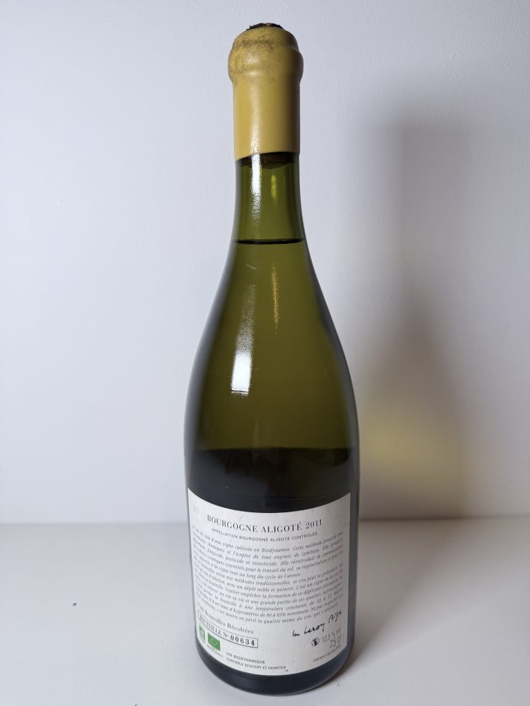 Bourgogne Aligoté Sous Châtelet 2011 Domaine d’Auvenay