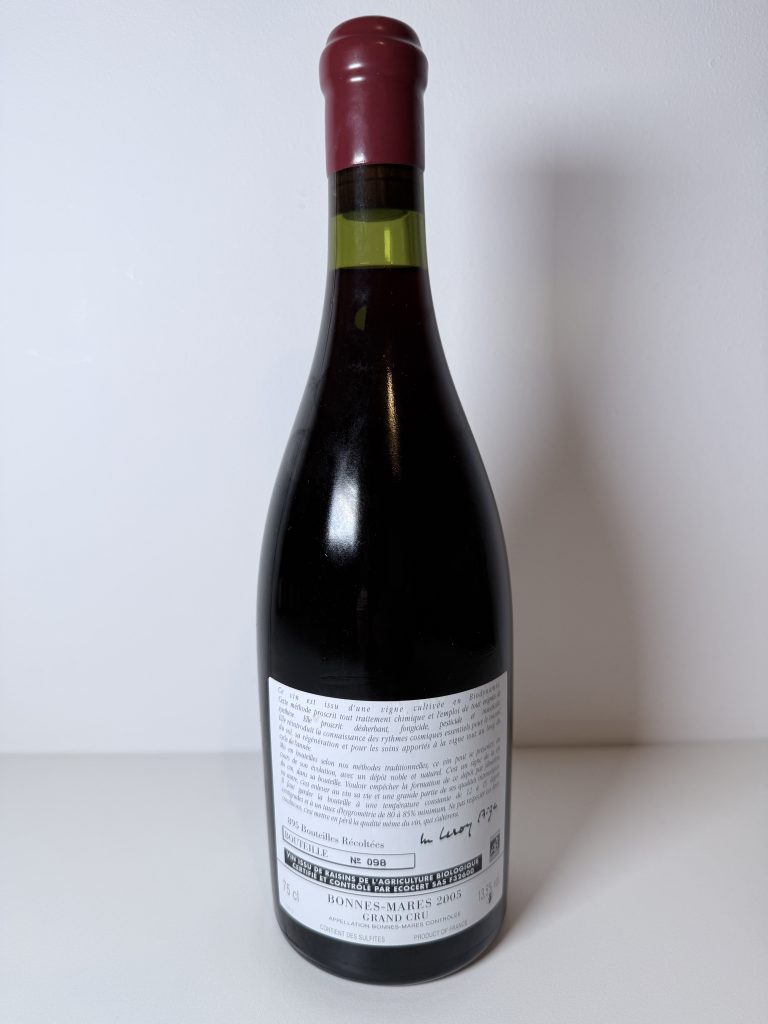 Bonnes-Mares Grand Cru 2005 Domaine d’Auvenay​