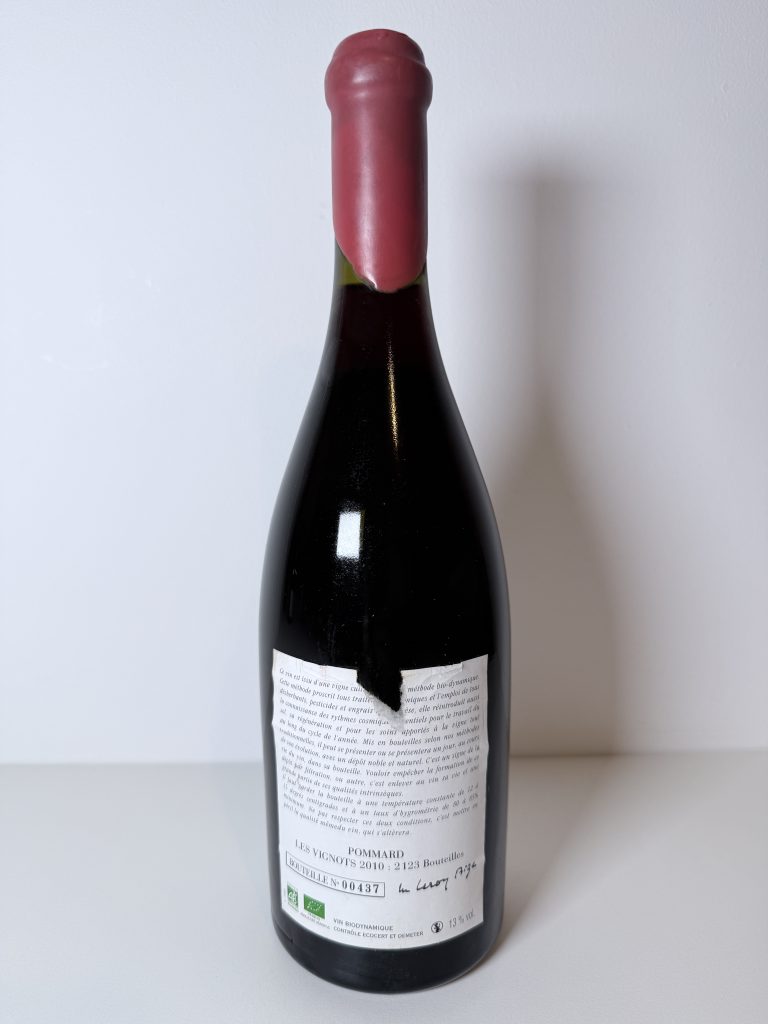 Pommard Les Vignots 2010 Domaine Leroy