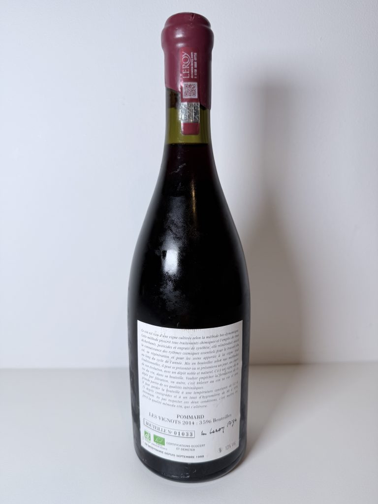 Pommard Les Vignots 2014 Domaine Leroy