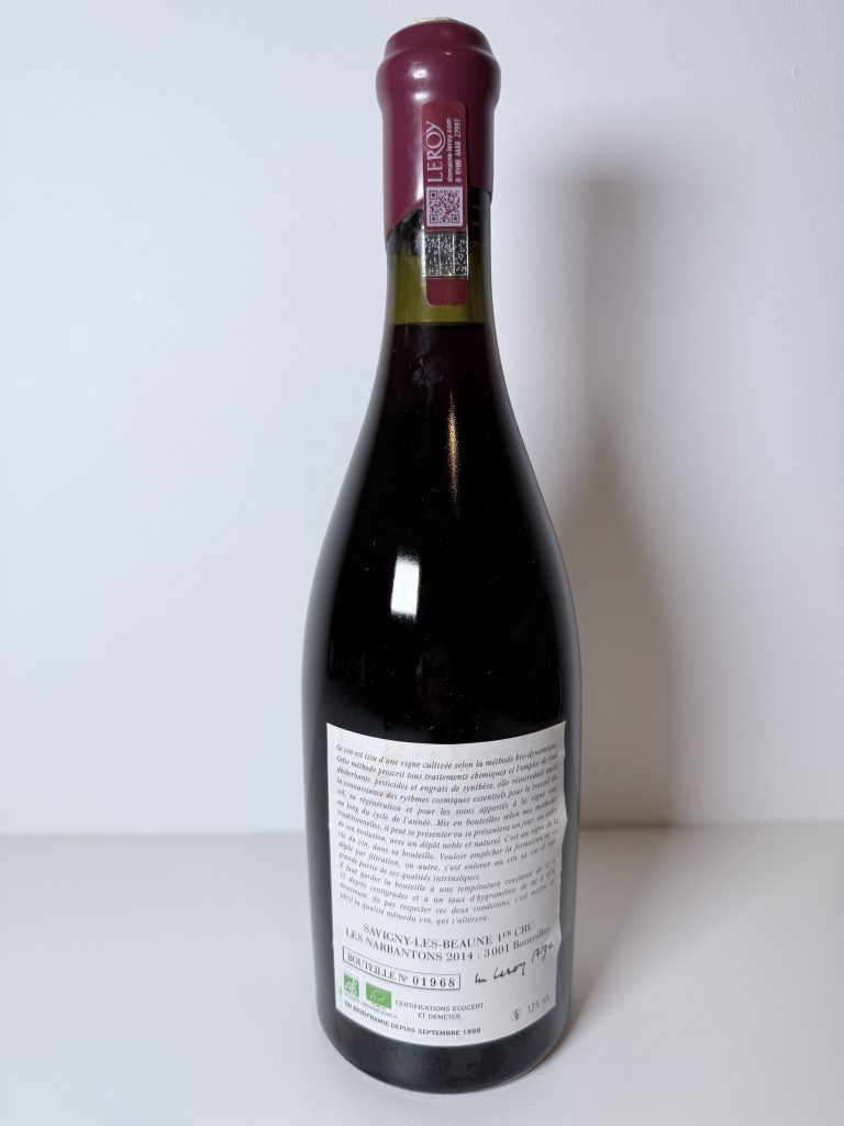 Savigny-lès-Beaune 1er Cru Les Narbantons 2014 Domaine Leroy
