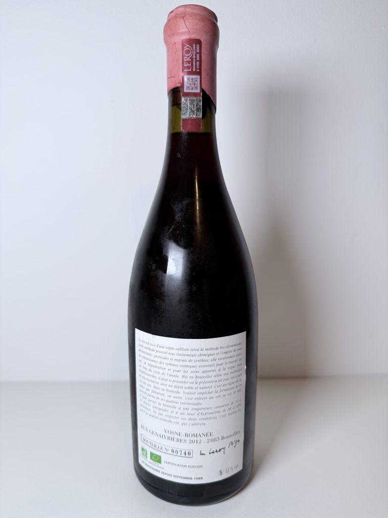 Vosne-Romanée Les Genaivrières 2012 Domaine Leroy
