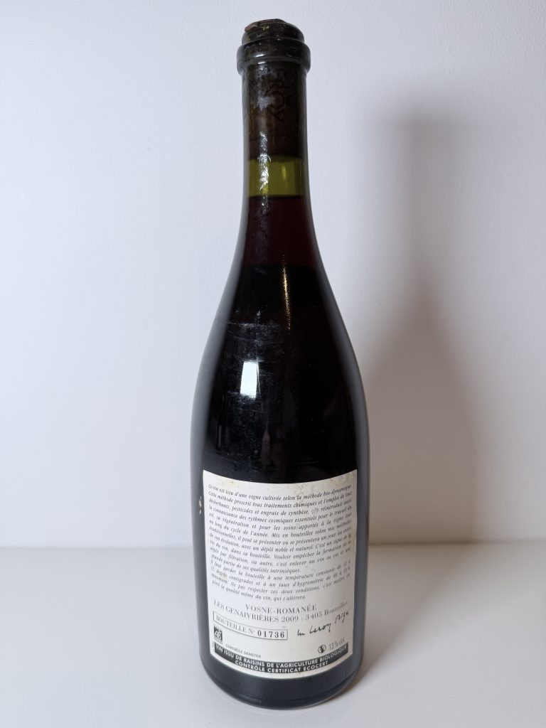 Vosne-Romanée Les Genaivrières 2009 Domaine Leroy